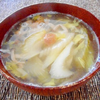セロリの梅スープ